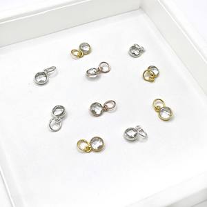 Cristal Quartz Pierre de Naissance Lunette Ronde Pendentif 6mm Facettes Gemme Argent Sterling À La Main Charme Collier À La Main Cadeau Bijoux - Product Image 3