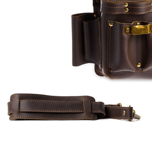 Best Selling Customized Leather Tool Bag In Solid Color New Arrival OEM Service Leather Tool Bag with Your Own Logo - Product Image 3