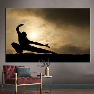 Art mural sur le thème des arts martiaux : Toile imprimée pour la décoration de la dépendance masculine, 1P : Prêt à accrocher - Product Image 1