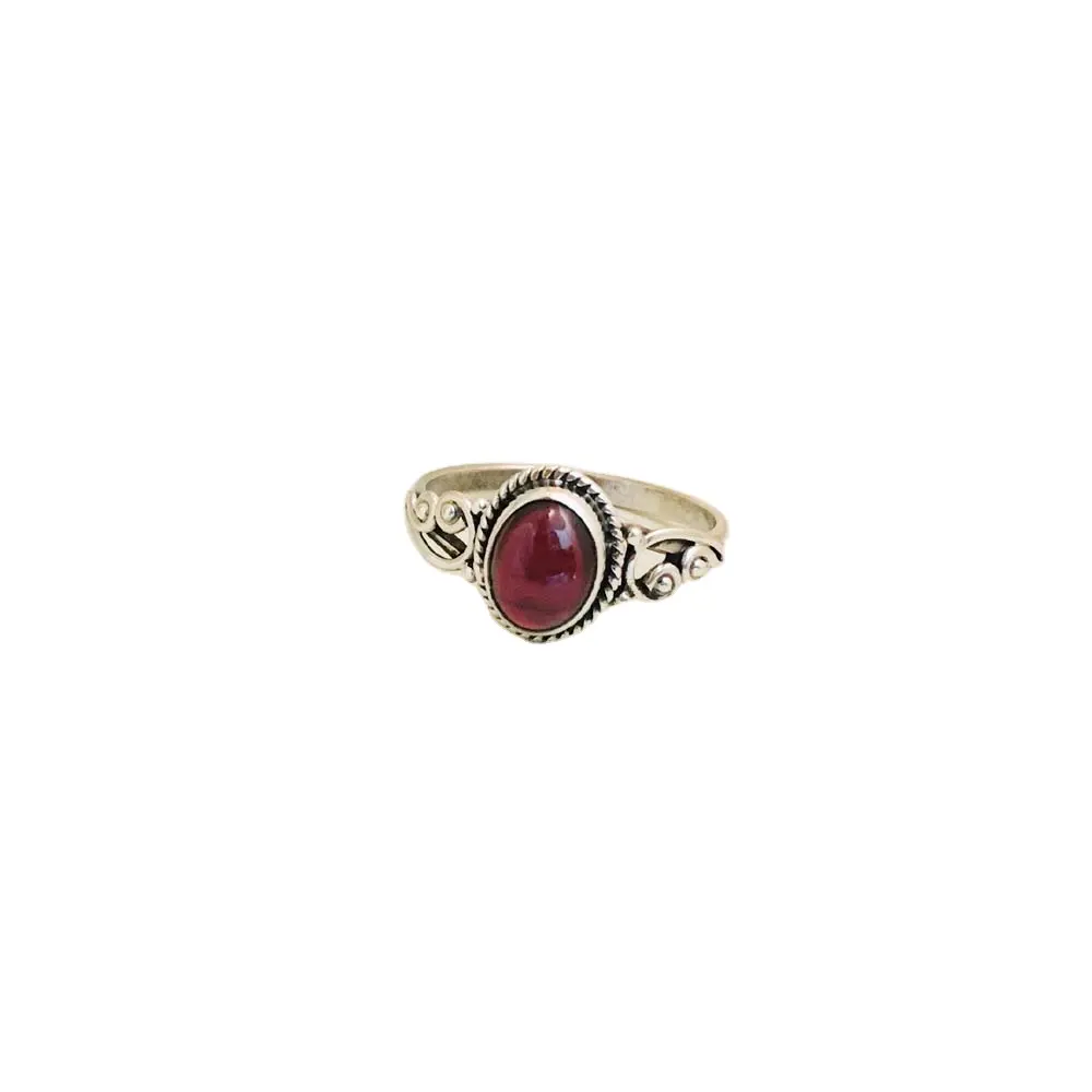 Delicate Dainty Design Small Ring Natural Garnet Gemstone Top Quality Pure 925 Sterling Silver Factory Wholesale Handmade Ring