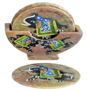 Estos posavasos redondos de mármol marrón bosque con pronunciadas vetas oscuras son clásicos y están disponibles a precios de mayoreo. - Product Image 4