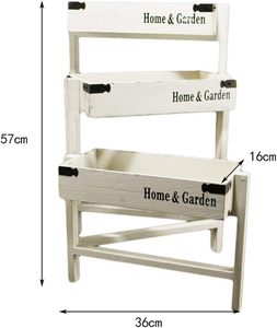 Support de plantes en pot à 3 niveaux durable en bois de pin du Vietnam, écologique - Product Image 3