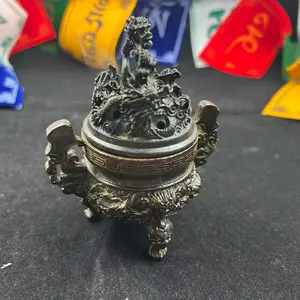 Quemador de Incienso Religioso de Latón Duradero de Primera Calidad con Tapa para Resina de Incienso Oud y Virutas Aromáticas - Product Image 1