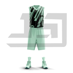 Uniforme de Baloncesto de Alto Rendimiento, Jersey Deportivo de Poliéster Estampado con Pantalones Cortos a Juego para Entrenamiento y Competencia - Product Image 1