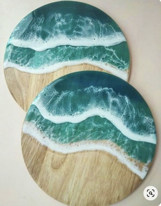 2024 Offre Spéciale planche de service à fromage multifonctionnelle moderne du fabricant indien planche à découper de cuisine en bois et résine - Product Image 3