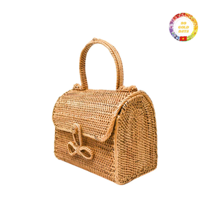 Bolso de mimbre tejido bordado a mano de Vietnam Bolso de hombro de paja al por mayor para mujer Uso en resort de playa de verano - Product Image 3