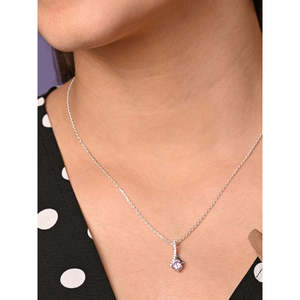 Colgantes de Plata de Ley 925 para Mujer y Niña, con Baño de Platino y Rodio, con Opciones de Zirconia, Moissanita y Diamantes en Oro Rosa - Product Image 6
