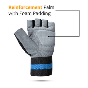 Venta al por mayor guantes de levantamiento de pesas guantes de gimnasio para ejercicio gimnasio fitness con guantes de Palma de refuerzo en cuero sintético - Product Image 3