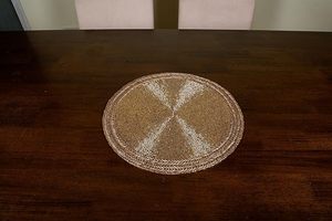 แผ่นรองแก้วลูกปัดทรงกลมที่ทันสมัยทำด้วยมือสำหรับโต๊ะรับประทานอาหารงานแต่งงานงานคริสต์มาสและงานสังสรรค์ในครอบครัวสำหรับงานปาร์ตี้ - Product Image 2