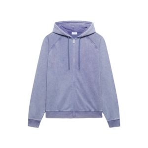 Haute qualité 100% coton lourd GSM sweat à capuche zippé pour hommes lavé à l'acide Vintage Style Streetwear Offre Spéciale à capuche sensible à la chaleur - Product Image 1