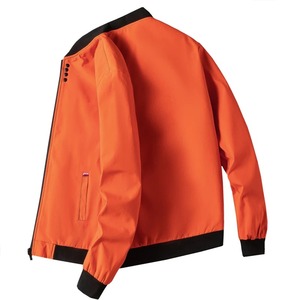 Veste décontractée pour hommes d'automne avec fermeture à glissière solide à manches longues uniforme de baseball veste de cyclisme coupe-vent - Product Image 6