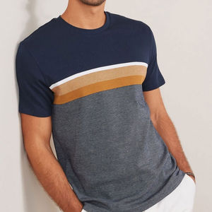 2025 Best-seller été coton t-shirt à manches courtes décontracté hommes chemise coupe personnalisée avec col rond et motif solide - Product Image 2