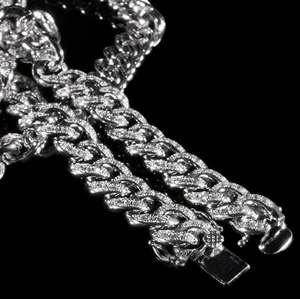 VVS1 Moissanite Miami <b>Cuban</b> <b>Link</b> VVS Moissanite Diamond <b>Cuban</b> <b>Chain</b>: Sterling <b>Silver</b> Hip Hop Jewelry - Product Image 4