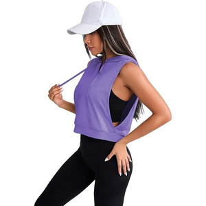 Camisetas Cortas Deportivas al Por Mayor para Mujer, Ropa Deportiva de Verano, Camiseta Corta Sexy de Algodón para Mujer, Camisetas Ajustadas para Correr - Product Image 2