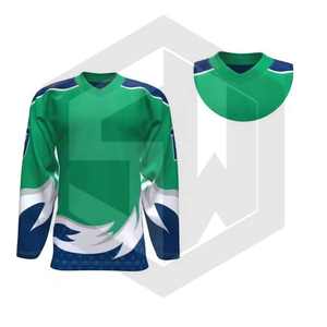 Maillot de hockey sur glace sublimé personnalisé en gros avec nom et numéro Design personnalisé pour la formation uniforme d'équipe OEM - Product Image 6