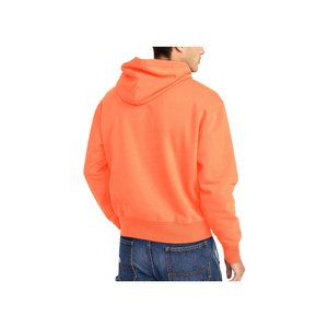 Sweat-shirt à capuche orange pour homme, coupe classique, en molleton de coton, pull décontracté avec poche avant, vêtement d'automne - Product Image 3