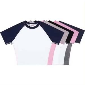 Y2k Streetwear Clothing for Women's Unisex Sexy Women Cropped T Shirt Solid Crop <b>Top</b> Raglan Sleeves Fashion T Shirt For Women - Product Image 1