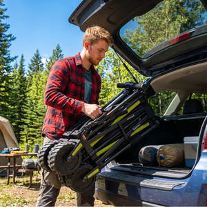 DYU CampX Electric Wagon Four-Wheel <b>Foldable</b> Aluminum Camping <b>Cart</b> with Enclosed Structure Seat Large Capacity Storage - Product Image 4