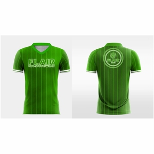 เสื้อฟุตบอลคุณภาพดีที่สุด ออกแบบเองได้ 100% โพลีเอสเตอร์ น้ำหนักเบา ป้องกันรังสียูวี สวมใส่สบาย ระบายอากาศได้ดี ชายเสื้อสั้น ผลิตแบบ OEM อัตโนมัติ - Product Image 5