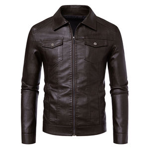 2025 mode hommes veste en cuir en gros vestes en cuir pour hommes - Product Image 4