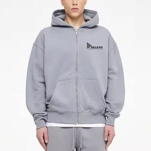 Sudadera con Capucha de Forro Polar con Cremallera para Hombre, Personalizada, a la Moda, 100% Algodón, Ropa Deportiva Térmica, Diseño Estampado de Dibujos Animados, Transpirable y de Secado Rápido - Product Image 1