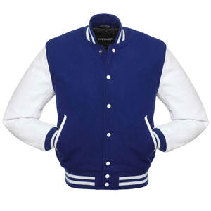 Chaquetas de béisbol de gran tamaño para hombre Parches bordados personalizados Chaqueta con forro de lana informal de invierno para hombre/Chaquetas para hombre - Product Image 4