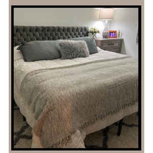 Cubrecama 100% Algodón Natural Ligero, Colcha Suave y Transpirable Color Crema Sólido, Lavable, Estilo Sencillo, Origen Turquía - Product Image 5