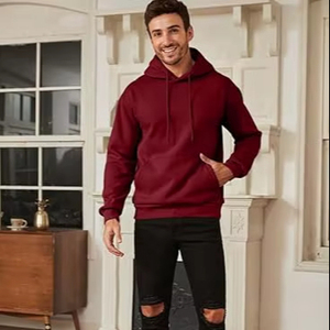 La mejor sudadera atlética de peso pesado para hombres, sudaderas informales de lavado ácido de algodón 100%, jersey de gran tamaño para parejas, para otoño - Product Image 1