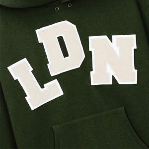 Sweatshirts à capuche brodés en chenille OEM de grande taille avec logo personnalisé Sweatshirts à capuche et sweatshirts à capuche brodés en chenille polaire pour hommes - Product Image 3