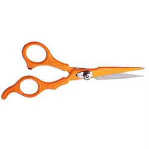 Ciseaux de coupe de cheveux de salon robustes avec outil de coupe de cheveux de beauté à lame droite en acier inoxydable avec pochette en cuir - Product Image 5