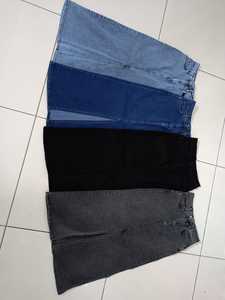 Ropa fabricante venta al por mayor mujeres niñas Denim algodón gran oferta moda hendidura falda de mezclilla personalizada Midi Jeans cintura elástica - Product Image 6