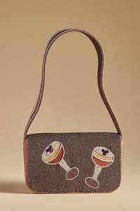 Porte-monnaie brodé floral avec perles de rocaille, sangle amovible, fait main, léger, personnalisable (couleur, logo), forme carrée - Product Image 5