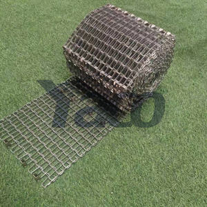 50m ss mobil bant konveyörü metal paslanmaz çelik petek pide ekmek fırını örgülü konveyör bant ucuz ve pratik - Product Image 1