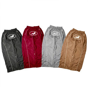 Pantalones de Nailon Unisex de Moda, Lisos, Multicolores, Cortavientos, Corte Regular, con Cremallera, Ajustados, de Secado Rápido, con Pierna Holgada - Product Image 5