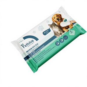 Guantes de cuidado para mascotas Petiviva, los más vendidos, sin enjuague, para limpieza y cuidado de mascotas sin agua, rápido, suave y sin esfuerzo. - Product Image 1