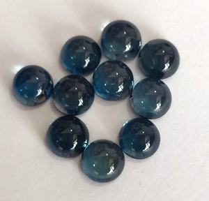 Topaze Bleue de Londres Naturelle Ronde 6mm Cabochon-Topaze Bleue de Londres Ronde - Product Image 4
