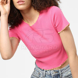 Top Corto de Mujer de Primera Calidad Más Vendido en Línea, Color Sólido, Diseño Personalizado - Product Image 5