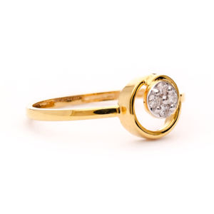 Bague de fiançailles en or de luxe avec cluster de diamants naturels pour femmes - Cadeau de bijoux fins - Product Image 6