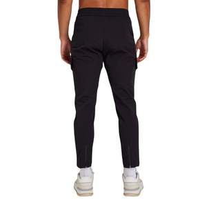<b>Mens</b> Slim Fit Black Tech <b>Cargo</b> Pants with Streamlined Design, Elastic Waist, and Lightweight Stretch Performance Fabric - Product Image 2