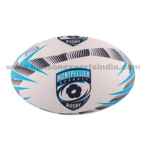 Ballon de rugby professionnel personnalisé avec logo, haute qualité, vessie à haute rétention d'air, écologique, résistant à l'eau, caoutchouc synthétique durable - Product Image 1