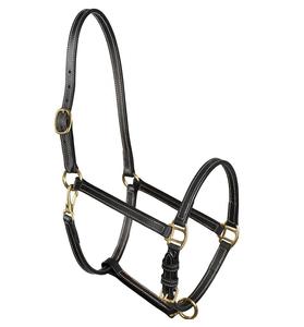 Licol pour cheval personnalisé avec des accessoires en laiton massif |   Harnais en cuir de qualité supérieure pour l'équitation et l'entraînement - Product Image 1
