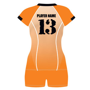 Uniforme de voleibol de sublimación impresa de alta calidad al por mayor diseño Masculino Femenino niñas media manga larga - Product Image 6