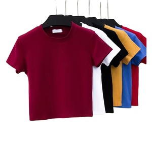 2025 Custom 100% Cotton Crop <b>Top</b> T-Shirt for Women High Quality New Printing Casual Style in Custom Colors for <b>Winter</b> - Product Image 2