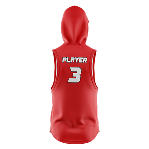 Sweat à capuche sans manches à sublimation en polaire classique personnalisé Sweat à capuche sans manches à sublimation respirante Logo en relief Personnalisez votre apparence - Product Image 4