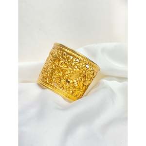 Bracelet manchette en argent sterling 925 poli or, style mode - Product Image 3