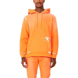 Chándal de invierno unisex de alta calidad con logotipo personalizado estampado pantalones apilados sudaderas con capucha bordadas conjuntos de jogging sólidos transpirables - Product Image 4