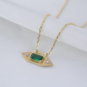 Forme géométrique émeraude avec pierre de Zircon pendentif à breloque turc fait à la main vente en gros bijoux en argent Sterling 925 - Product Image 4