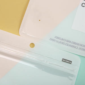 Custom Waterproof Biodegradable Transparent Color White Plastic Frosted Clothing Packaging Wholesale Zipper <b>Bags</b> - Product Image 1