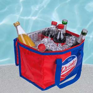 Mini sac isotherme réutilisable avec fermeture éclair et doublure en aluminium pour pique-niques en extérieur, canettes, panneaux solaires, garde les boissons au frais - Product Image 4