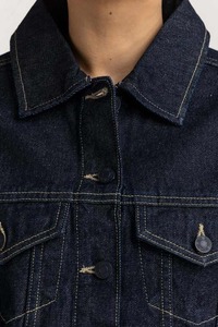 Chaqueta Vaquera de Lona Cruda Transpirable de Alta Calidad para Mujer, Chaqueta Clásica Acolchada de Cuero Genuino con Etiqueta Personalizada, Venta al por Mayor de Fábrica OEM - Product Image 3